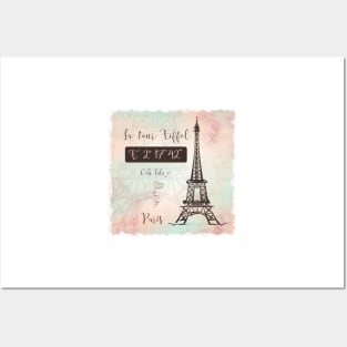 Paris coordinates Posters and Art